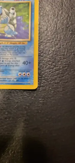 Pokemon TCG Blastoise Base Set Holo Unlimited Rare Card 2/102 MP Condition - Image 2