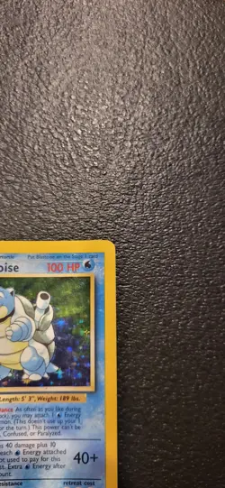 Pokemon TCG Blastoise Base Set Holo Unlimited Rare Card 2/102 MP Condition - Image 4