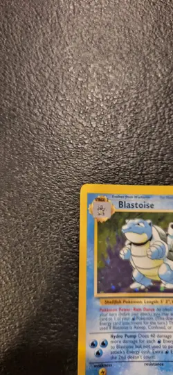 Pokemon TCG Blastoise Base Set Holo Unlimited Rare Card 2/102 MP Condition - Image 5