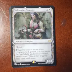 Welcoming Vampire (Showcase Fang Frame) [Innistrad: Crimson Vow] NM MTG - Image 1