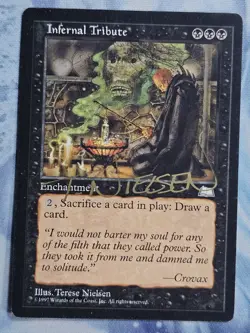 Infernal Tribute - Weatherlight - Magic the Gathering - Signed - Terese Nielsen - Image 1