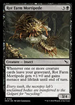 NM Foil Rot Farm Mortipede, Murders at Karlov Manor, Magic the Gathering, 102 - Image 1