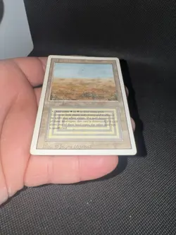 MtG ‘Scrubland’ Revised-3rd Ed WotC 1994 rare white-black Dual Land heavy play - Image 1