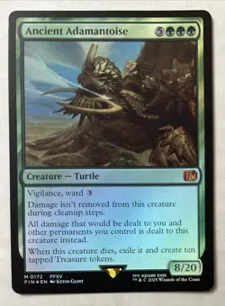 1x Ancient Adamantoise - Foil NM #0172 Mythic MTG Final Fantasy - Green Creature - Image 1