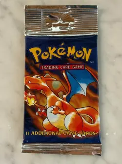 Pokemon 1999 Wizards of the Coast Base Set Booster Pack Charizard (Unweighed) - Image 1