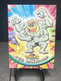 Topps Pokemon Machamp #68 1999 TV Animation Edition Non Holo Black Logo NM - Image 1