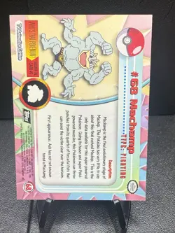 Topps Pokemon Machamp #68 1999 TV Animation Edition Non Holo Black Logo NM - Image 2