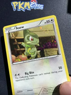 Pokemon TCG Axew BW26 Black Star Promo Swirl Holo LP. - Image 3