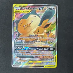 Eevee & Snorlax GX SM169 Sm Holo Sun & Moon Pokemon - Image 1