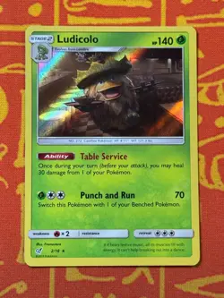 POKEMON TCG LUDICOLO 2/18 HOLO RARE NEAR MINT DETECTIVE PIKACHU - Image 1