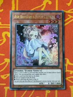 YUGIOH ASH BLOSSOM & JOYOUS SPRING ULTRA RARE 1ST EDITION NM DUDE-EN003 - Image 1