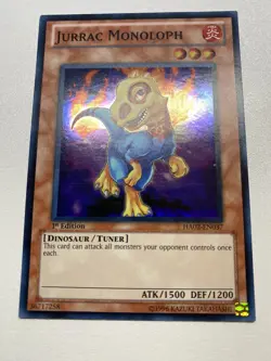 Yu-Gi-Oh! Jurrac Monoloph Super Rare 1st Edition HA02-EN037 MP - Image 1