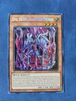 Yu-Gi-Oh Evil Hero Dead-End Prison SUDA-EN002 Secret Rare 1st Edition NM - Image 1
