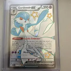 Pokemon TCG Gardevoir EX Full Art Shiny Rare Holo Card 217/091 Paldean Fates - Image 1