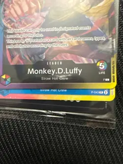 One Piece Card Game - Rainbow Monkey D Luffy Leader - P-043 Luffy - Garp don - Image 2