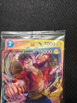 One Piece Card Game - Rainbow Monkey D Luffy Leader - P-043 Luffy - Garp don - Image 4