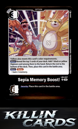 Sepia Memory Boost! LM-037 P Promo Special Limited Set Digimon Card Game Card NM - Image 1
