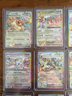 Pokemon 9 Card EX Lot Sylveon Pikachu Eevee Hydregion Greedent Polossand - Image 2