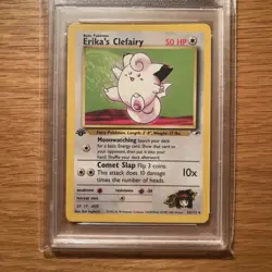 Pokemon Cards: Gym Heroes 1st Edition Rare: Erika's Clefairy 25/132 PSA 9 - Image 3