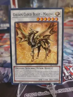 Golden Cloud Beast - Malong CYAC-EN082 Cyberstorm Access 1st Edition Yugioh Card - Image 1