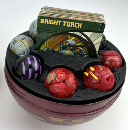 Red & Gold Bakusphere Battle, Eight (8) Bakugan, and Twenty-Seven (27) Cards - Image 3