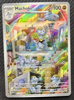 Machoke IR 151 177/165 Sv: Scarlet & Violet Holo NM Full Art MEW EN Pokemon Card - Image 1