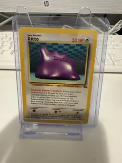 Pokemon TCG Ditto Fossil, Holo Rare, Unlimited, Vintage Card 3/62 LP+ - Image 1