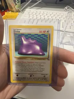 Pokemon TCG Ditto Fossil, Holo Rare, Unlimited, Vintage Card 3/62 LP+ - Image 3