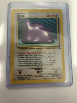 Pokemon TCG Ditto Fossil, Holo Rare, Unlimited, Vintage Card 3/62 LP+ - Image 5
