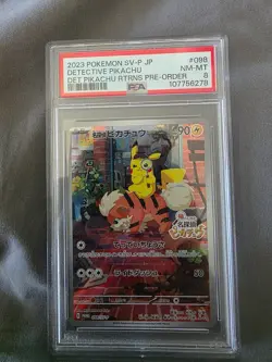 Detective Pikachu - SV-P 098 Promotional Cards Holo (Japanese) PSA 8 - Image 1