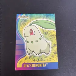 Chikorita #152 Pokemon Topps Johto Series 1 Card - Image 1