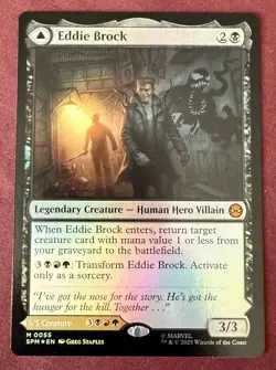 2025 Magic MTG Marvel's Spider-Man Eddie Brock Venom Lethal Protector Foil M0055 - Image 1
