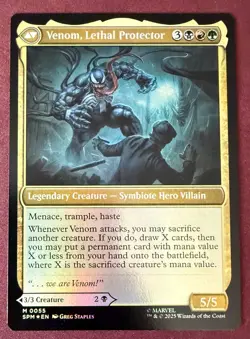 2025 Magic MTG Marvel's Spider-Man Eddie Brock Venom Lethal Protector Foil M0055 - Image 2