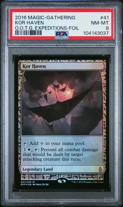 2016 MTG OATH OF THE GATEWATCH EXPEDITIONS FOIL #41 KOR HAVEN PSA 8 - Image 1