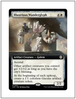 1x Illustrious Wanderglyph, Extended Art, Lost Caverns Commander, Magic MTG NM - Image 1