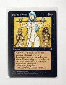 Spoils of War Altered Art Hand Painted MTG Magic the Gathering Anime Girls - Image 1
