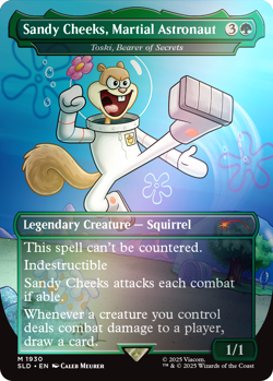 MTG Sandy Cheeks, Martial Astronaut (Toski) FOIL NM - Secret Lair X SpongeBob - Image 1
