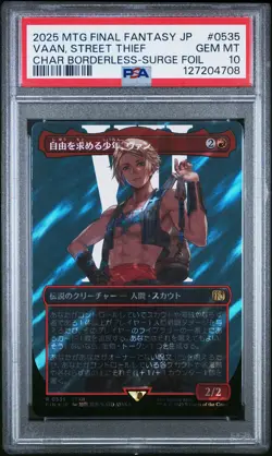 2025 MAGIC: THE GATHERING JPN FINAL FANTASY SURGE FOIL VAAN, STREET THIEF PSA 10 - Image 1
