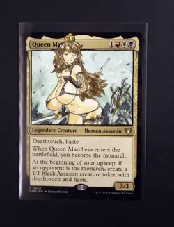 Queen Marchesa Altered Art Hand Painted MTG Magic the Gathering Anime Girl - Image 1