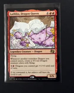 Lathliss, Dragon Queen Altered Art Hand Painted MTG Magic the Gathering Anime - Image 1