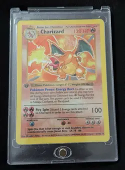 1999 Pokemon TCG Charizard Base Set Shadowless 1st Edition Holo Rare 4/102 WOTC - Image 1