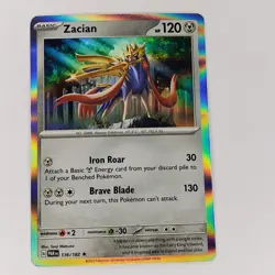 Zacian 136/182 Holo Rare - Paradox Rift Pokemon TCG - Pack Fresh Near Mint NM! - Image 1