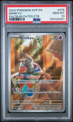 2024 POKEMON SVP EN-SV BLACK STAR PROMO #075 MIMIKYU PSA 10 - Image 1