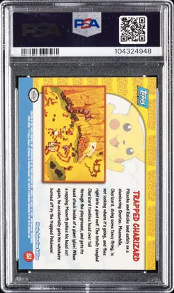 1999 TOPPS POKEMON THE MOVIE EDITION TRAPPED CHARIZARD #51 MOVIE EDITION PSA 10 - Image 2