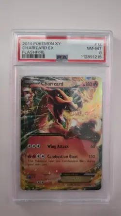 2014 Pokemon XY Charizard EX 12/106 Flashfire NM-MT PSA 8 - Image 1