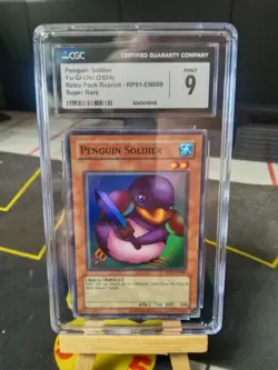 CGC 9 MINT Yu-Gi-Oh! Penguin Soldier RP01-EN089 Super Rare Unlimited - Image 1