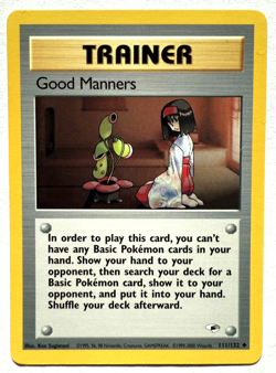 1999 Good Manners - Gym Heroes Trainer card - 111/132 - LP/NM - Image 1