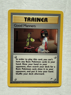 1999 Good Manners - Gym Heroes Trainer card - 111/132 - LP/NM - Image 3
