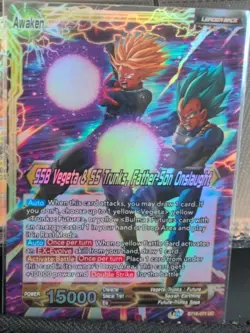 SSB Vegeta & SS Trunks Father Son Onslaught BT16 Foil Dragon Ball Super CCG Card - Image 2