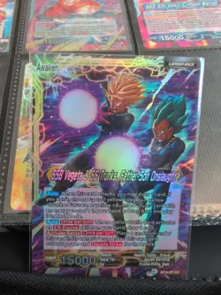 SSB Vegeta & SS Trunks Father Son Onslaught BT16 Foil Dragon Ball Super CCG Card - Image 4